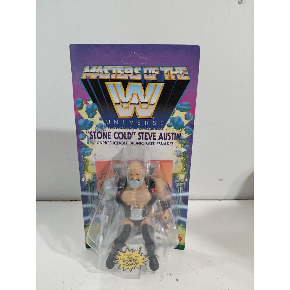 NIP Mattel Masters of the WWE Universe Stone Cold Steve Austin Action Figure